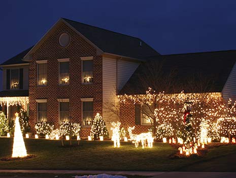 Well-Lit Christmas Decoration House
