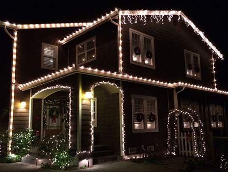 Well-Lit Christmas Decoration House